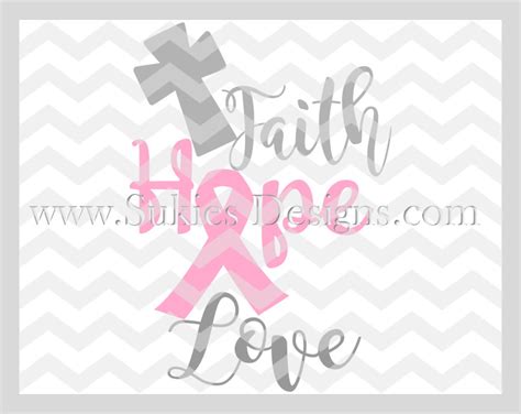 Faith Hope Love Svg For Cricut And Cameo Dxf For Silhouette Etsy