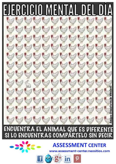 Los mejores juegos de ejercicio gratis los tienes en juegos 10.com. Encuentra al animal diferente. #JuegosMentales #AssessmentCenter | Ejercicios para la mente ...