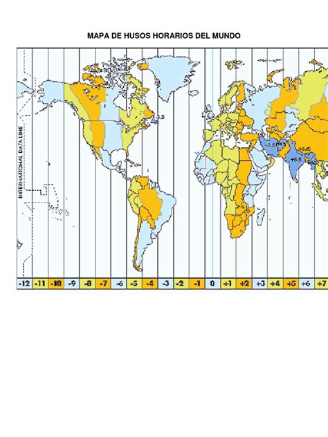 España y sus extraños horarios. Mapa de Husos Horarios Del Mundo | Venezuela | Agitación
