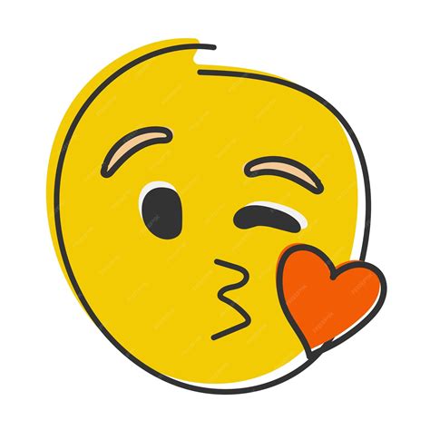 Beso Emoji Emoticon De Amor Con Labios Que Soplan Un Beso Emoticon De