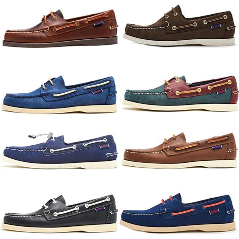 Sebago Docksides Nbk Suede Boat Deck Shoes In Navy Blue And Coral And Dark