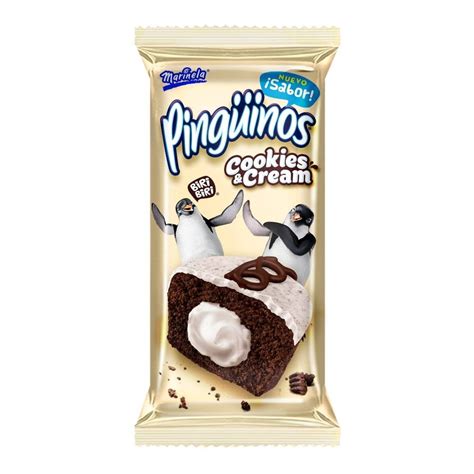 Pingüinos Marinela sabor cookies and cream 2 pzas Walmart