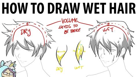 How To Draw Wet Hair Four Diferent Ways Full Lesson Youtube