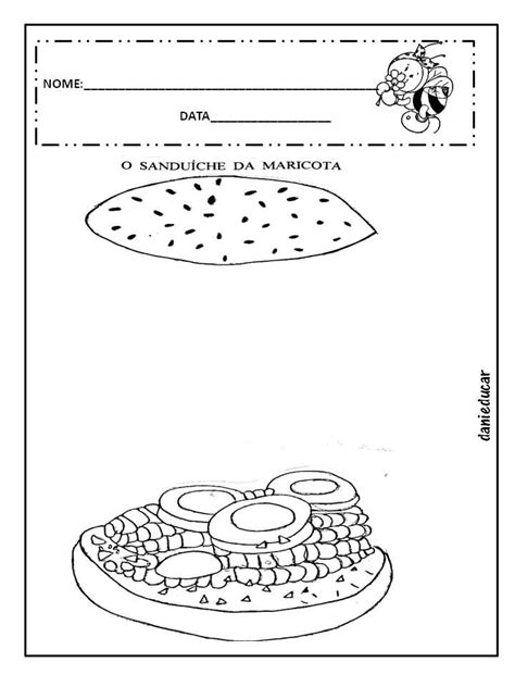 estou trabalhando esse texto e estou postando mais atividades … o sanduiche da maricota