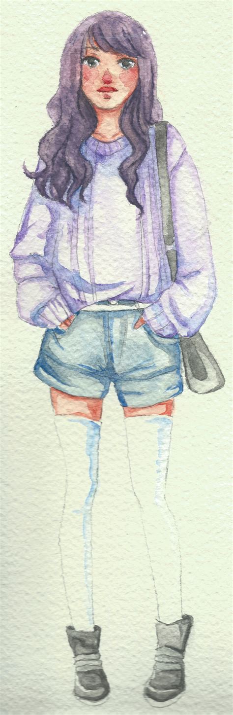 Watercolour Girl By Marvi92 On Deviantart