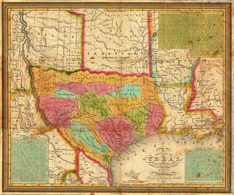The First Map Published After Texas Became An Independent Sovereign