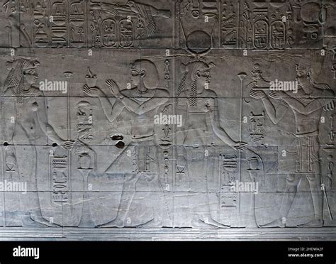 Hieroglyphics Inside Philae Temple Egypt Stock Photo Alamy