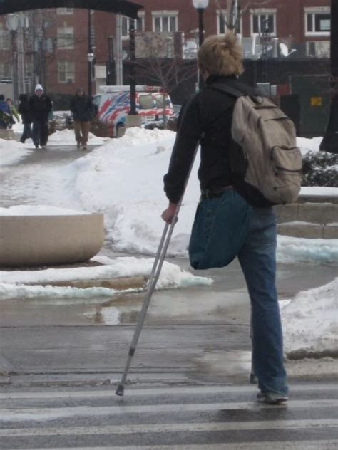 Winter Crutching In 2020 Amputee Crutches Men