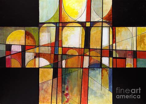 Stained Glass On Black Painting By Anthony Coulson Fine Art America