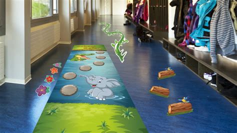 Sensory Floor Sticker Kit Safari Approx 126 Graphics Customark