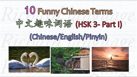 💝 Funny Chinese Words Hsk 3 Part1 10 Words Richard Chinese