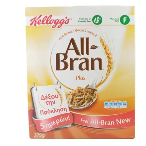 Kelloggs All Bran Plus 375g Approved Food