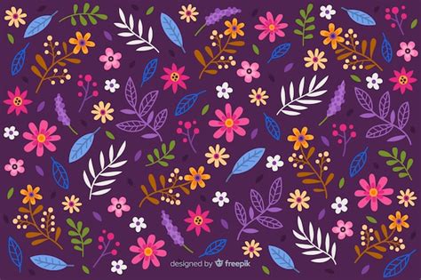 Ditsy Colorful Floral Background Vector Free Download