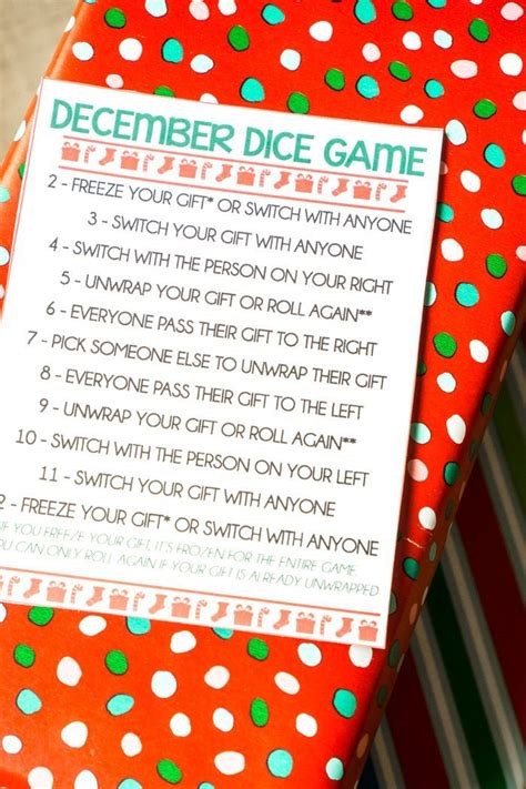 Christmas gift ideas 2020 the christmas gift guide: December dice gift exchange game | Christmas gift exchange ...