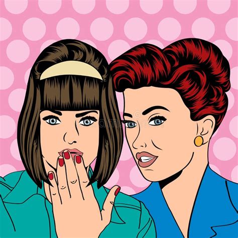 Two Girlfriends Talking Stock Illustrations 295 Two Girlfriends