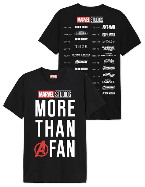 T Shirt Marvel Studios More Than A Fan Legend Icon