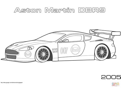 2005 Aston Martin DBR9 coloring page | Free Printable Coloring Pages
