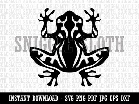 Tribal Frog Clipart Instant Digital Download Svg Eps Png Pdf Etsy