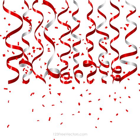 vector red confetti and party streamers birthday background birthday background happy
