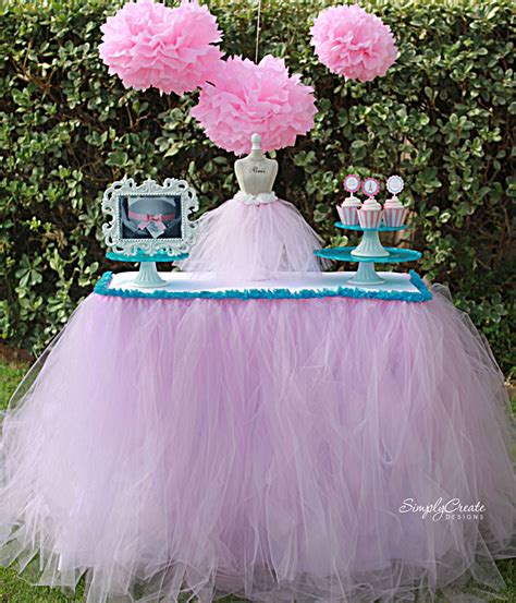 2) attach table skirt clips. No-Sew Tulle Table Skirt | Catch My Party