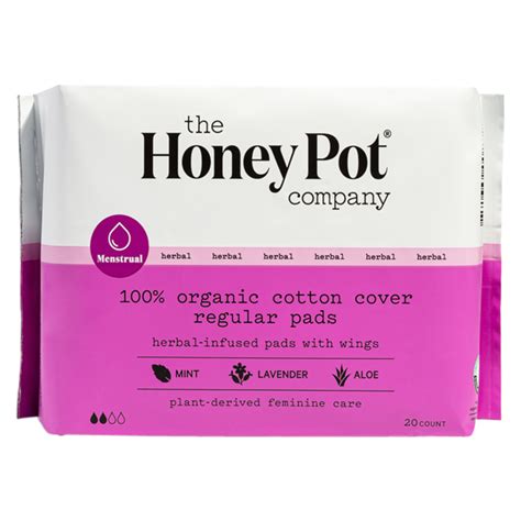 The Honey Pot Regular Herbal Menstrual Pads 20ct Delivered In Minutes