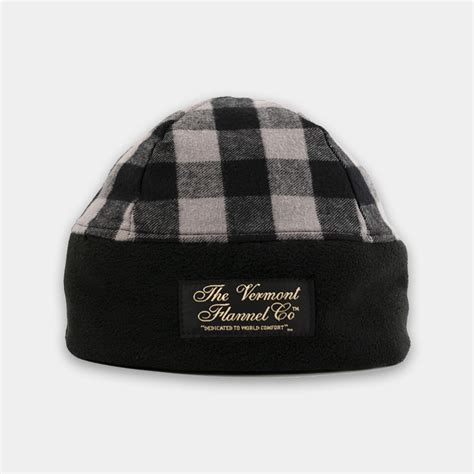 Fleece And Flannel Beanie Handcrafted In America