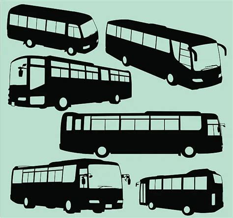 Bus Silhouettes Ai Royalty Free Stock Svg Vector