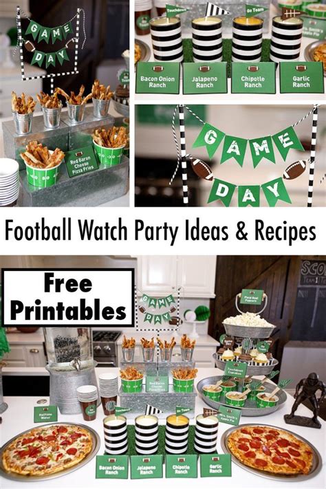 Football Watch Party Ideas And Recipes With Free Printables Football
