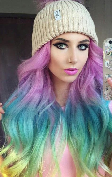 Rainbow Dyed Hair Color Rainbow Dyed Hair Beautiful