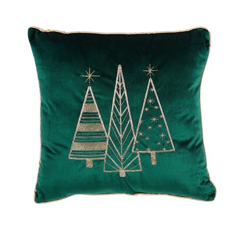 Allen Roth Ar 18 In Green Pillow With Tree In The Christmas Pillows