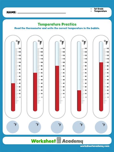 5th Grade Temperature Worksheet