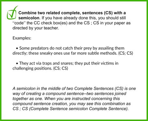 Compound Sentence With Semicolon