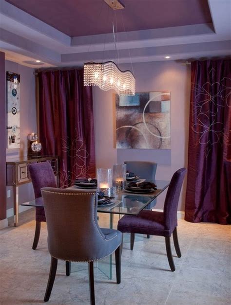 Dipped In Plum Monochromatic Rooms Purple Dining Room Dining Room