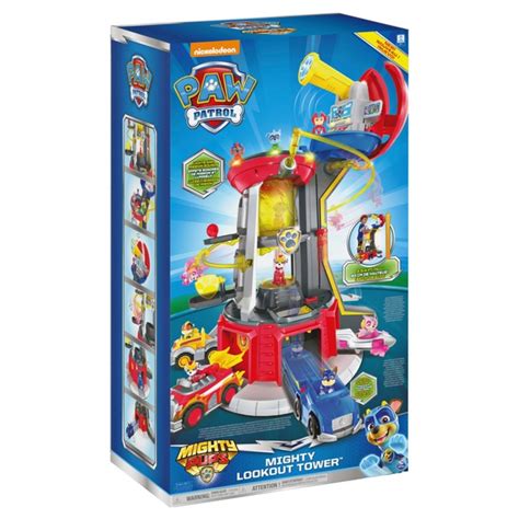 Paw Patrol Mighty Pups Super Paws Lookout Tower Playset With Lights And