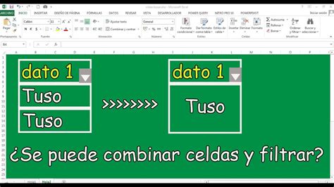 Como Hacer Filtros En Excel Con Celdas Combinadas Dadas