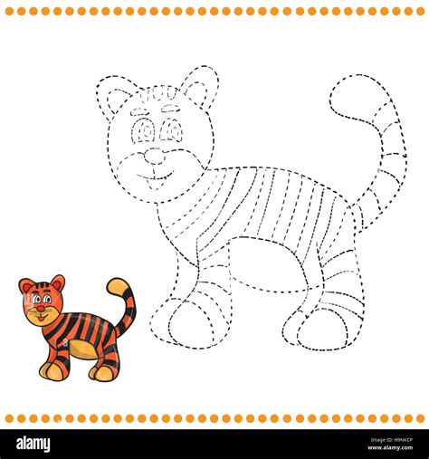 Connect The Dots And Coloring Page Tiger Stock Vector Image And Art Alamy