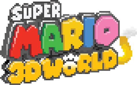 Super Mario 3d World Logo Pixel Art By Djtoast3 On Deviantart