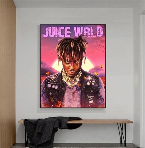 Juice Wrld Wall Art Legends Never Die Poster Rap Art Etsy