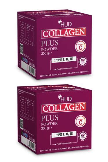 Collagen Plus Powder 300 G Toz Kolajen 2 Adet Takviye Edici Gıdalar Hud