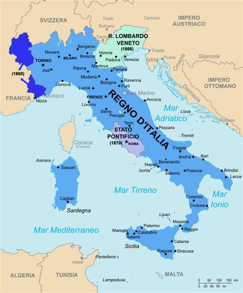«l'austria rimuove i controlli con tutti paesi confinanti tranne che con l'italia; File:Italia 1861-it.svg - Wikipedia