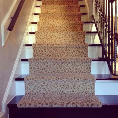 A beautiful and affordable alternative to the traditional stair runner. The Princie: I have a leopard stair runner.