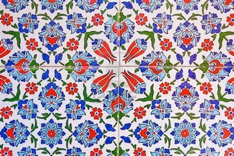 Turkish wall tile pattern Desenler Illüstrasyonlar Sanat