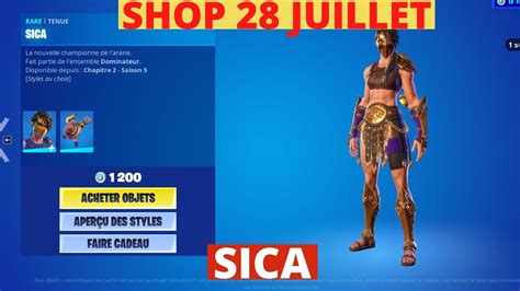 New Sica Fortnite Skin Boutique 28 Juillet Fortnite Battle Royal Item