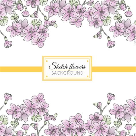 Free Vector Hand Painted Flowers Background