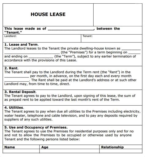 In addition to explaining each of these reasons, you must also include information about the. House Lease Agreement - 7+ Free PDF , Doc Download | Sample Templates