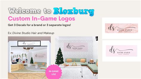 3 Custom Welcome To Bloxburg Logo Decals Spice Up Your Store Etsy Canada