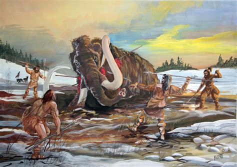 Mammoth Hunting Ice Age By Sedeslav On Deviantart