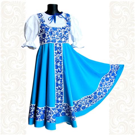 folk dress sarafan with blouse for girl and women for dance etsy