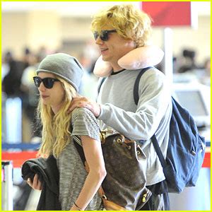The pair have been dating for about a month and just became instagram official the night before while out for. Emma Roberts: Shoulder Rub From Evan Peters | Emma Roberts ...