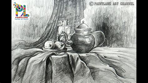 How To Draw Still Life Art With Simple Pencil Shading Step By Step